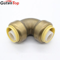 GutenTop 1" PUSH FIT ELBOW LEAD FREE BRASS, PLUMBING FITTING FOR COPPER, PEX, CPVC